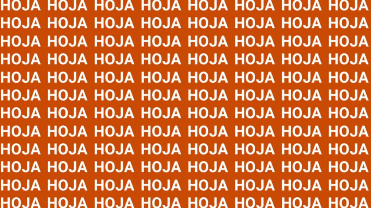 Sólo la mente de alguien muy listo puede encontrar la palabra ‘HOLA’ en menos de 5 segundos